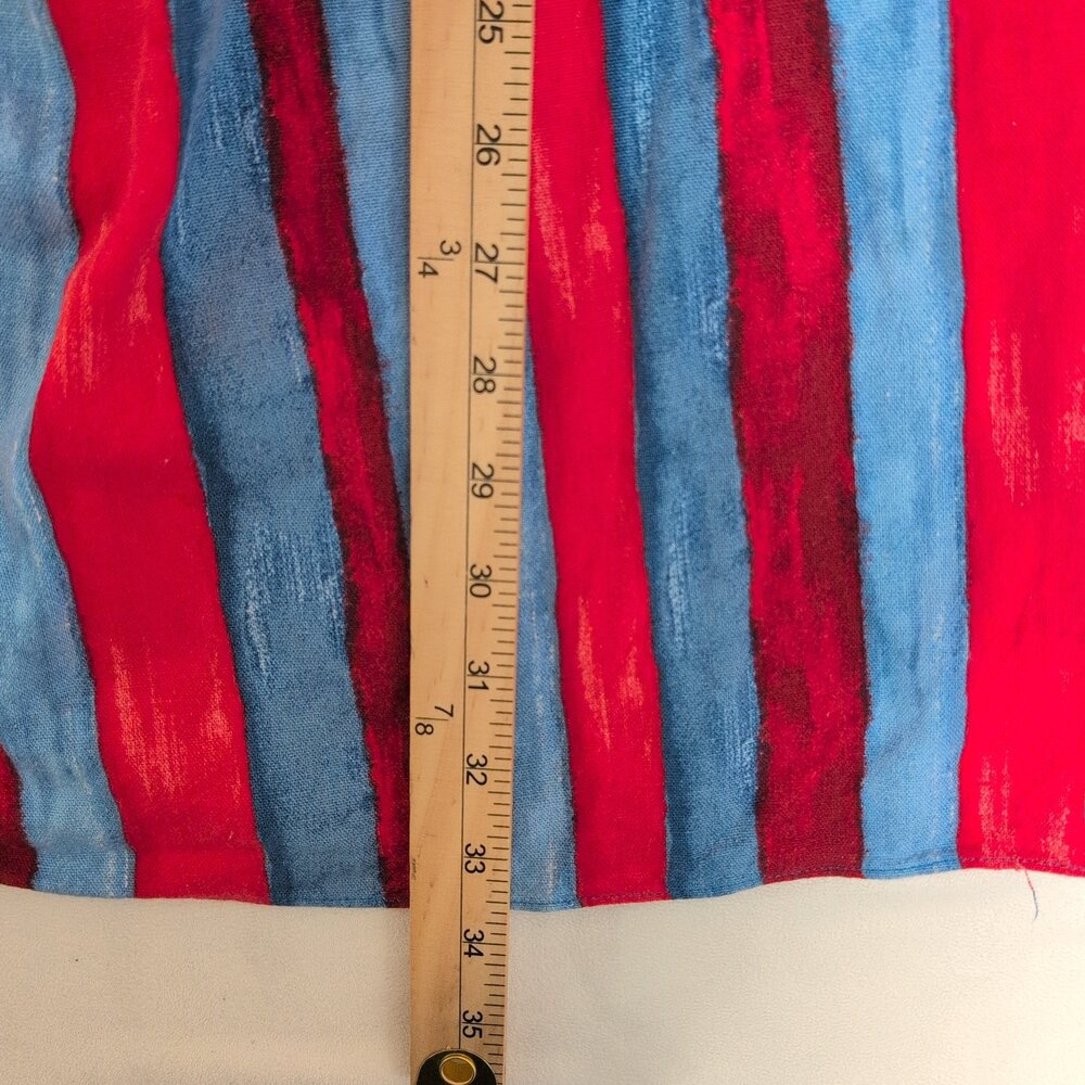 Pomander Place Red & Blue Striped Puff Sleeve Mini Dress - Picture 6 of 10